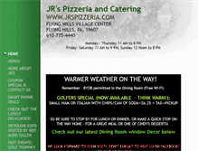 Tablet Screenshot of jrpizzeriacatering.com